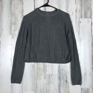 Knit Wear | Cropped Grey Sweater Small